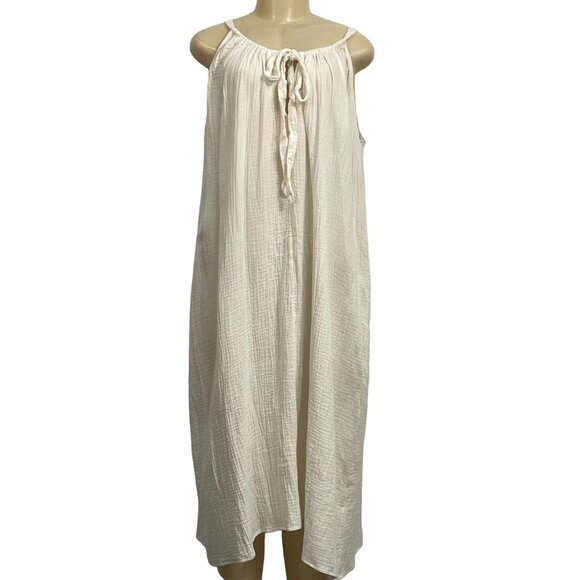 Kona Sol Women's A-line Tie in the Back Boho Cream Size L/XL - Picture 1 of 7